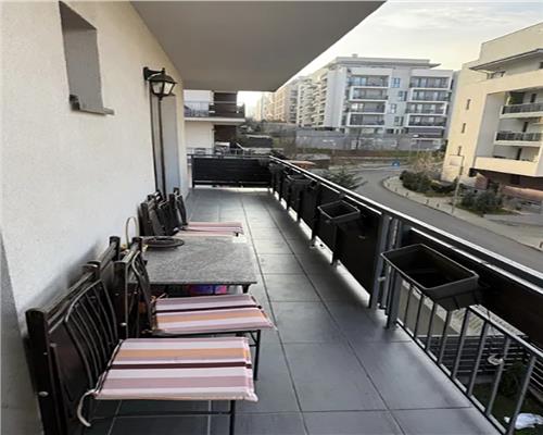 Apartament 2 camere, bloc nou, S56mp+20mp terasa, mobilat, Bonjour