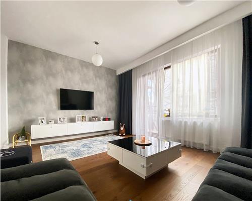 Apartament 2 camere, S57mp+10 mp, ultrafinisat, parcare, Borhanci.