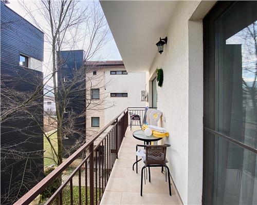 Apartament 2 camere, S57mp+10 mp, ultrafinisat, parcare, Borhanci.